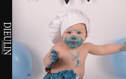 Cakesmash voor jongens thema blauw